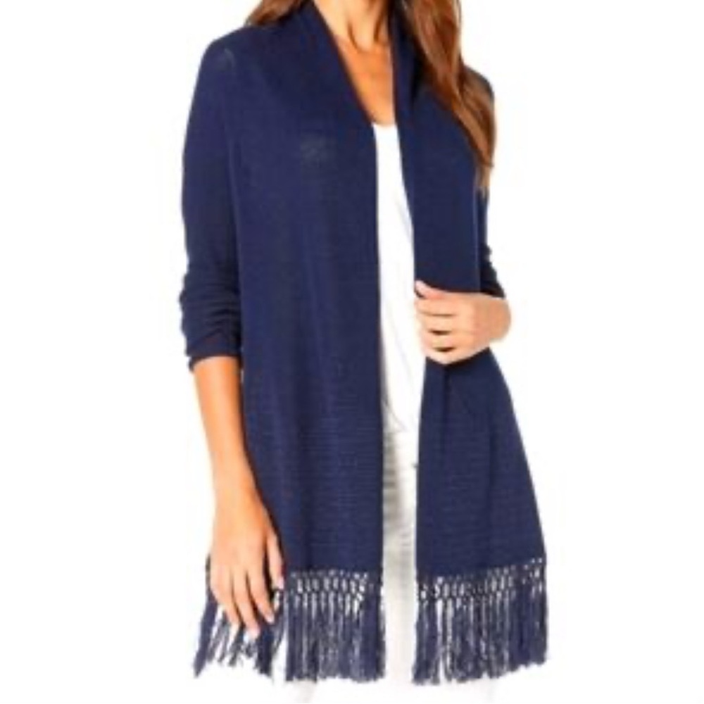 Lilly Pulitzer Tatum Cardigan – Navy Blue – Size M EUC